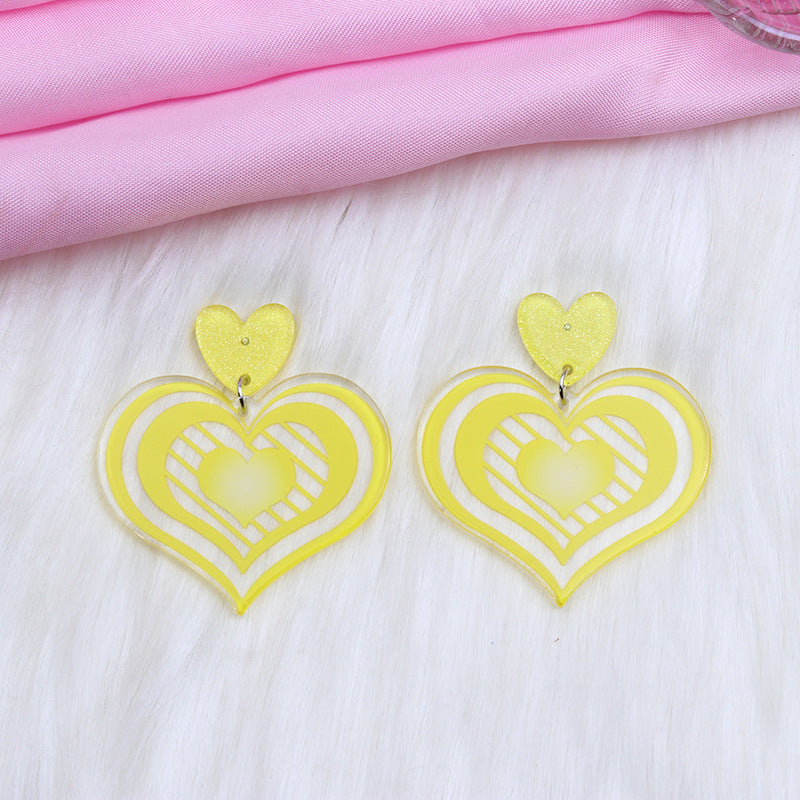 Wholesale Valentine's Day Heart Acrylic Earrings